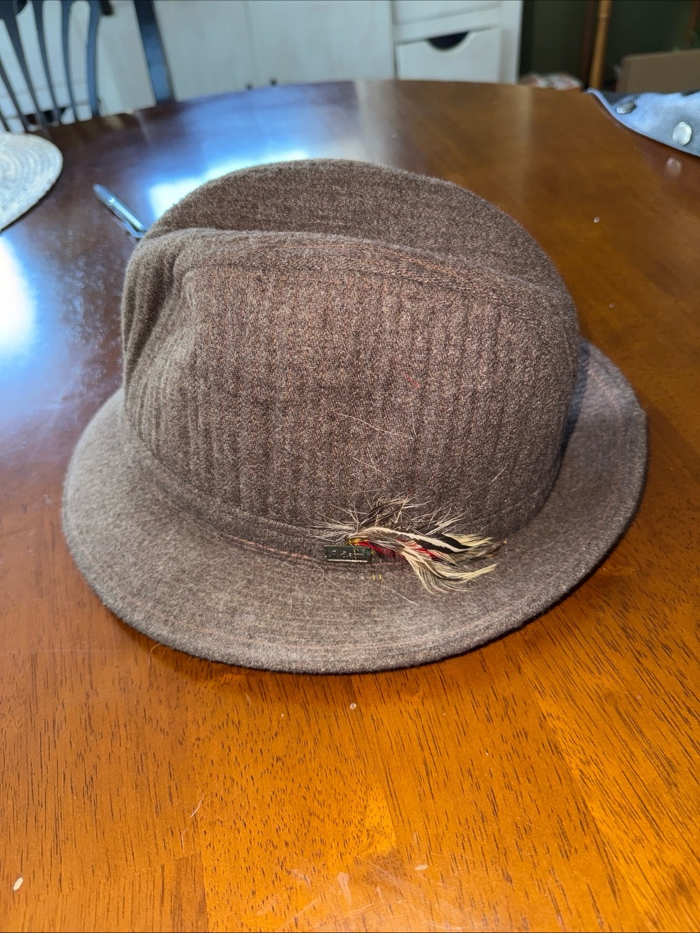 Vintage 60s Adam New York Fedora Hat Large 7 1/4 7 3/8